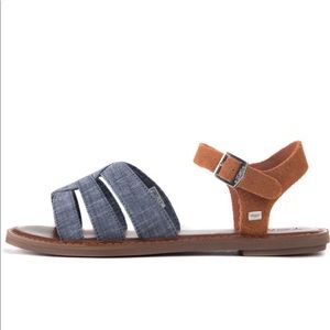 Tom’s Zoe Chambray and Suede Sandals